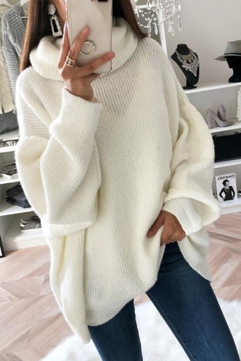 Patchwork Turtleneck Sweaters(5 Colors)