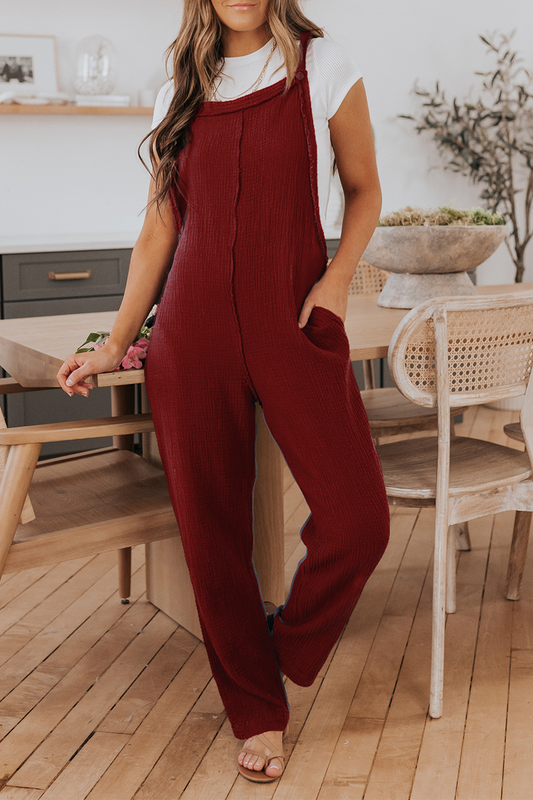 Patchwork Spaghetti Strap Harlan Jumpsuits