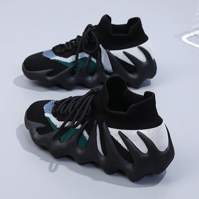 Sportswear Bandage Patchwork Round Sport Running Shoes