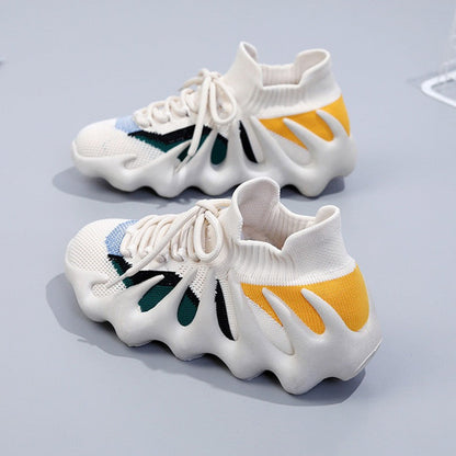 Sportswear Bandage Patchwork Round Sport Running Shoes