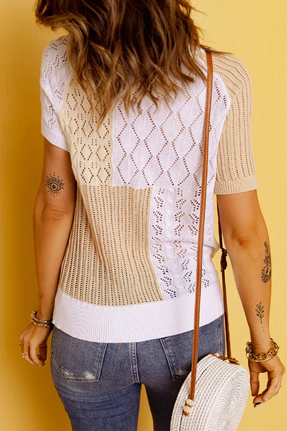 Patchwork O Neck Sweaters(8 Colors)