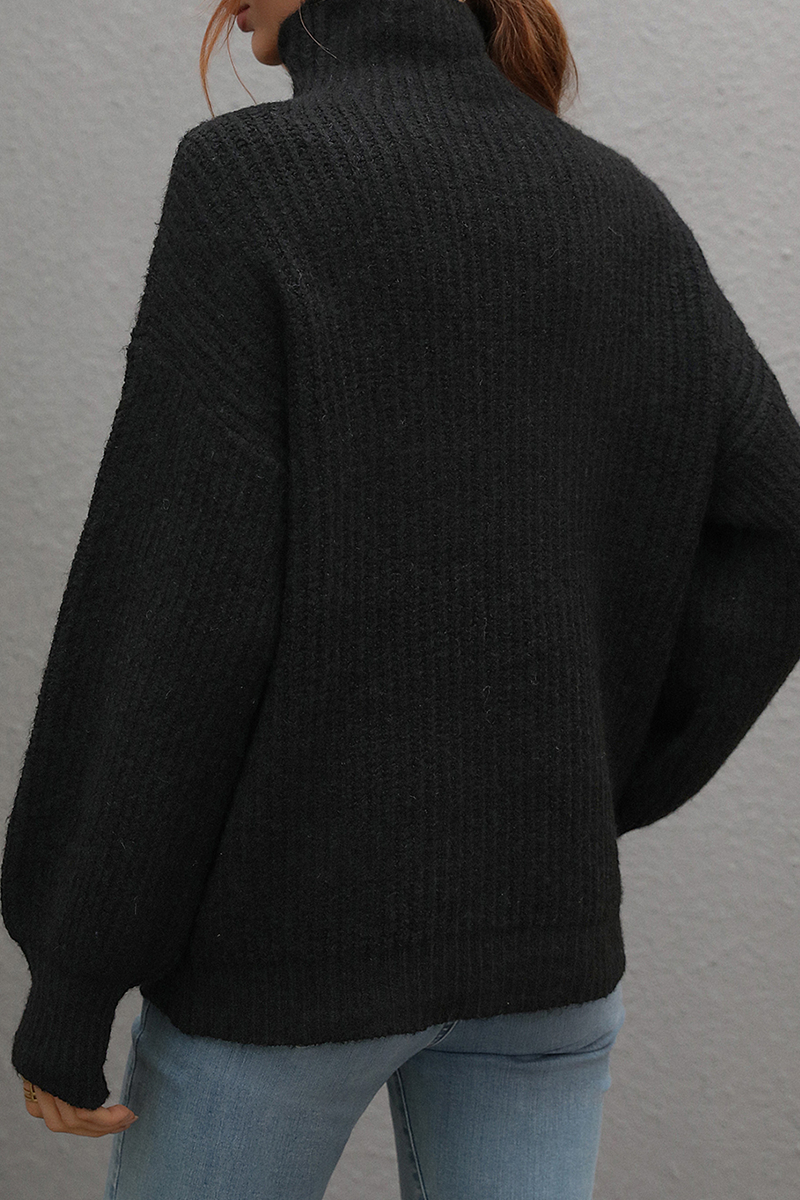 Patchwork Turtleneck Sweater(6 Colors)