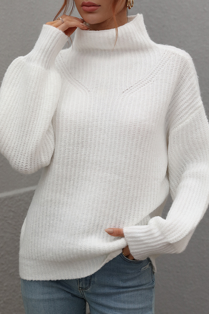 Patchwork Turtleneck Sweater(6 Colors)