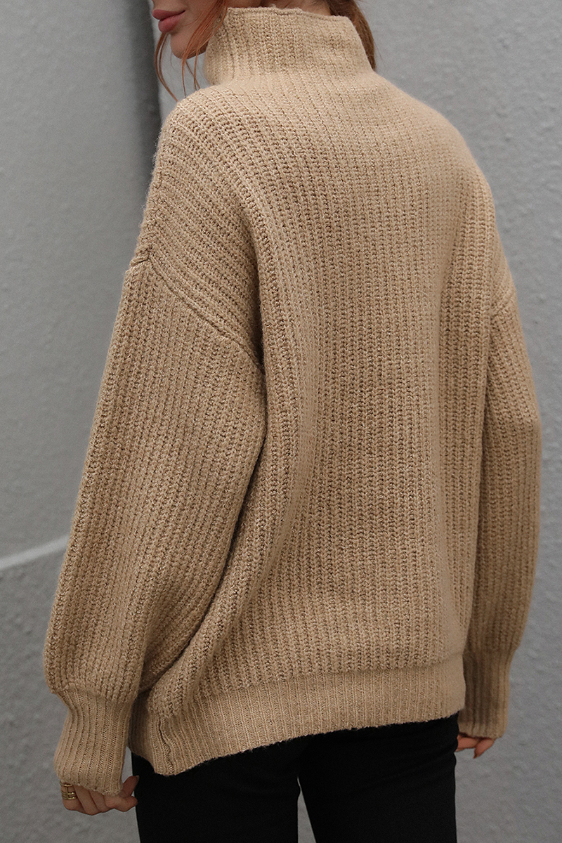 Patchwork Turtleneck Sweater(6 Colors)