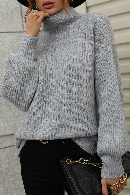 Patchwork Turtleneck Sweater(6 Colors)