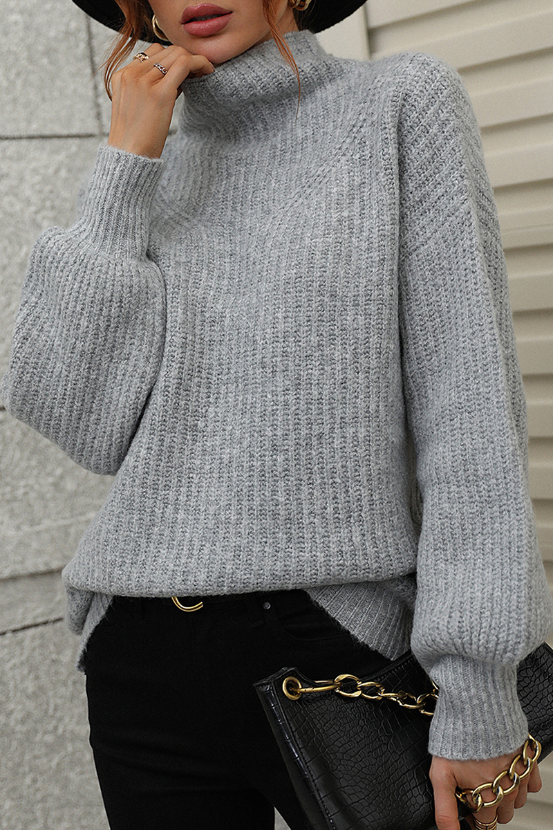 Patchwork Turtleneck Sweater(6 Colors)