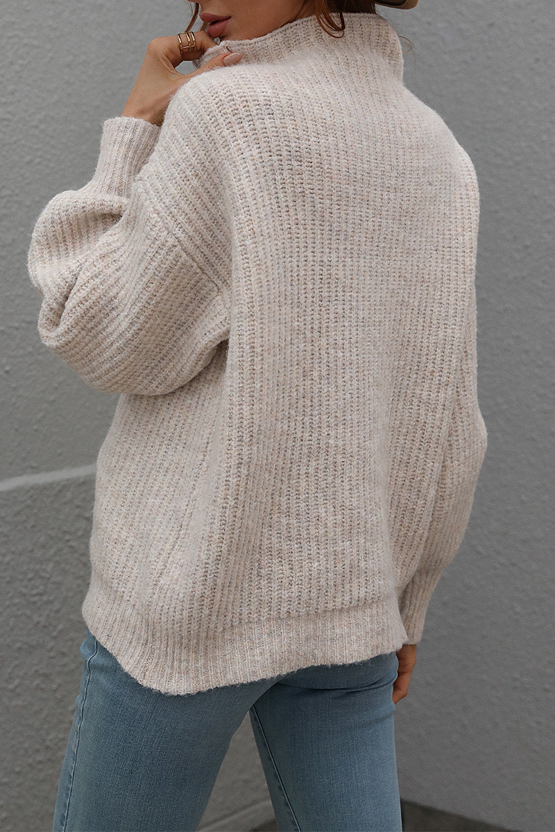 Patchwork Turtleneck Sweater(6 Colors)