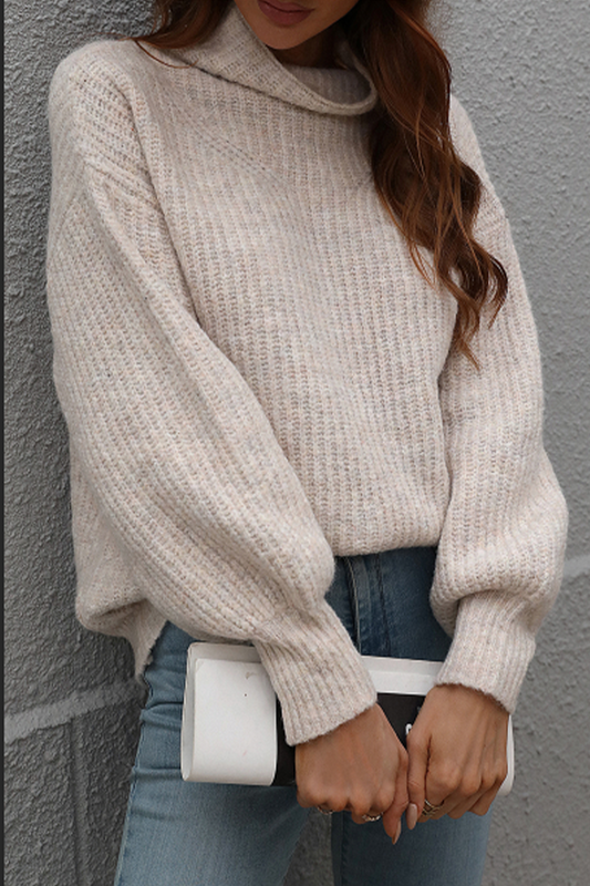 Patchwork Turtleneck Sweater(6 Colors)