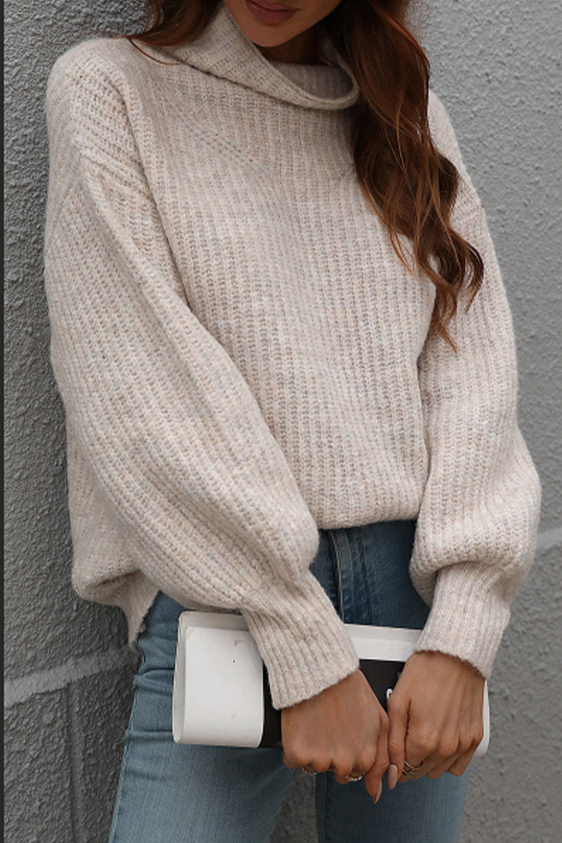 Patchwork Turtleneck Sweater(6 Colors)