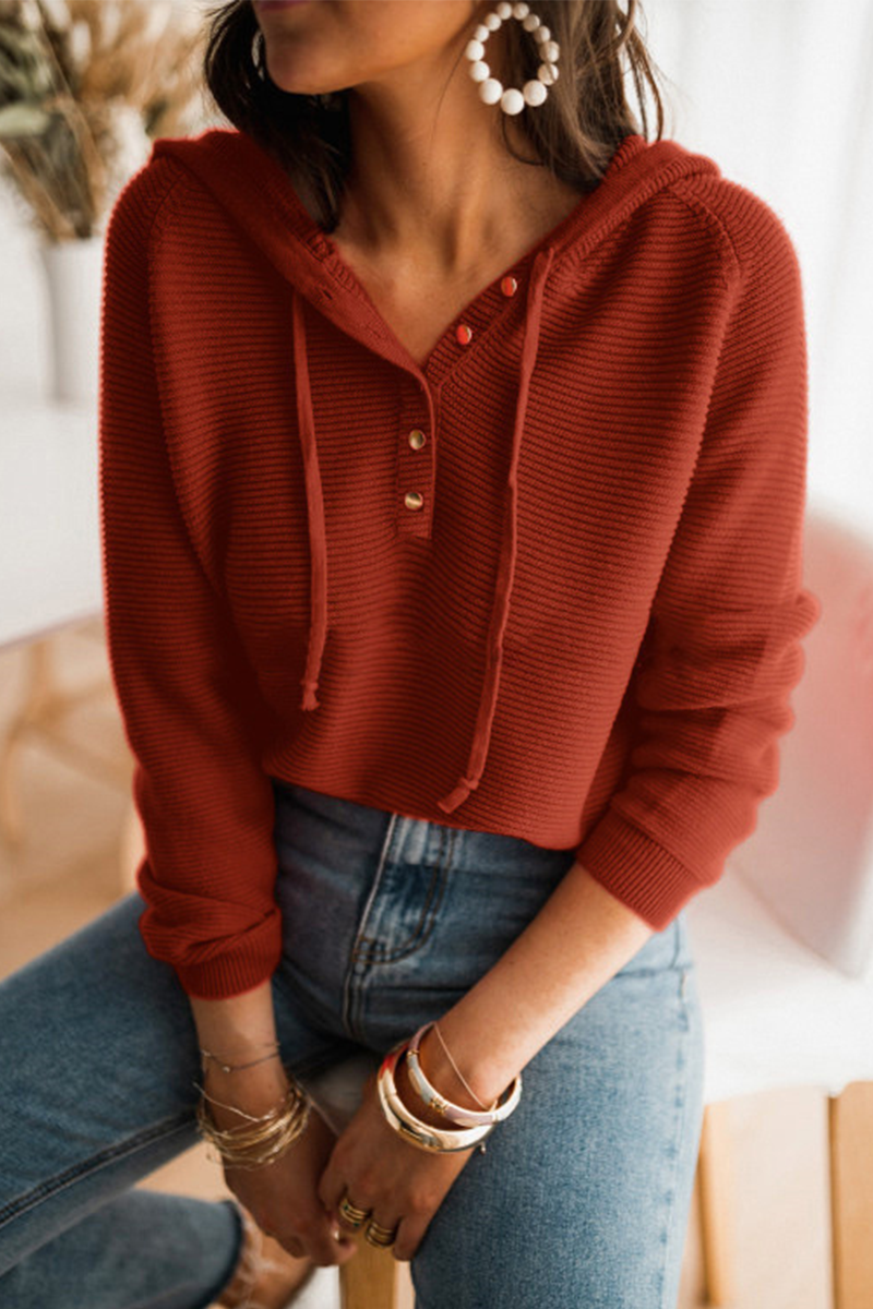 Patchwork Hooded Collar Sweaters(5 Colors)