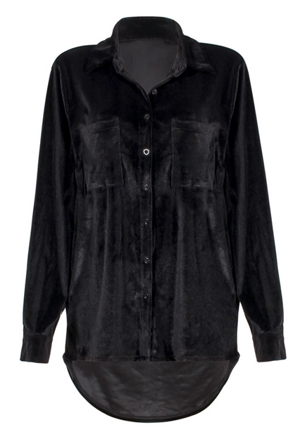 Patchwork Turndown Collar Blouses(3 Colors)