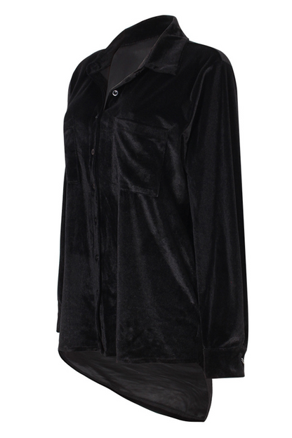 Patchwork Turndown Collar Blouses(3 Colors)