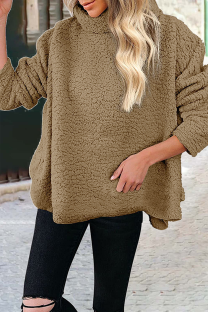Patchwork Turtleneck Hoodies(6 Colors)