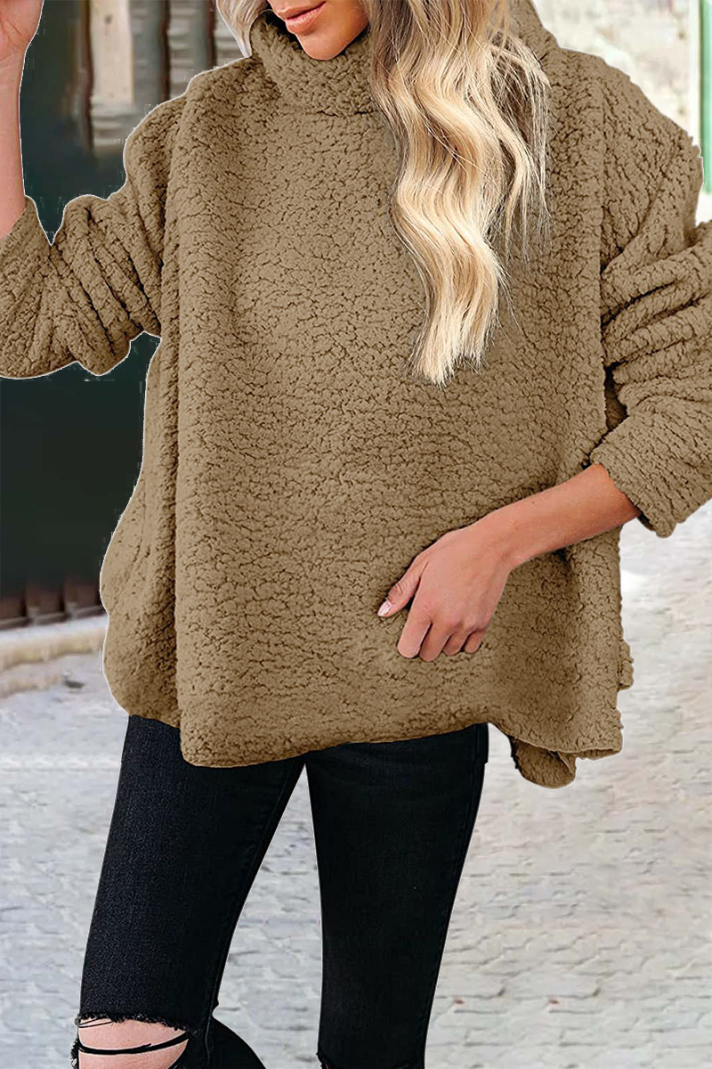 Patchwork Turtleneck Hoodies(6 Colors)