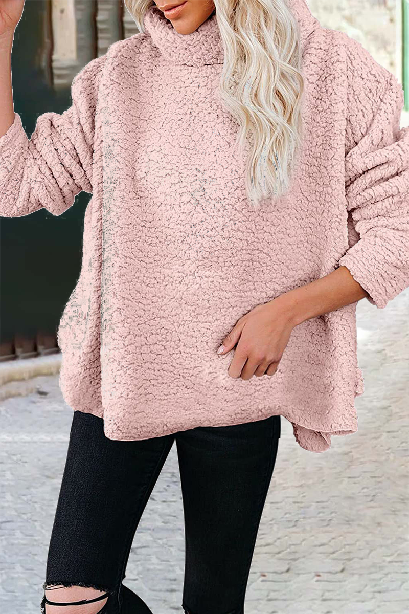 Patchwork Turtleneck Hoodies(6 Colors)