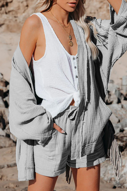 Patchwork Cardigan Collar Blouses(4 Colors)