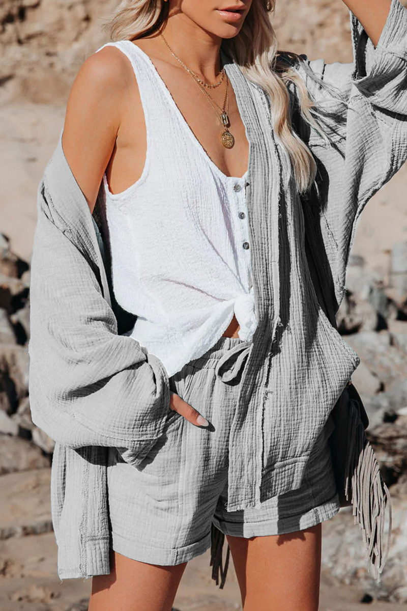 Patchwork Cardigan Collar Blouses(4 Colors)