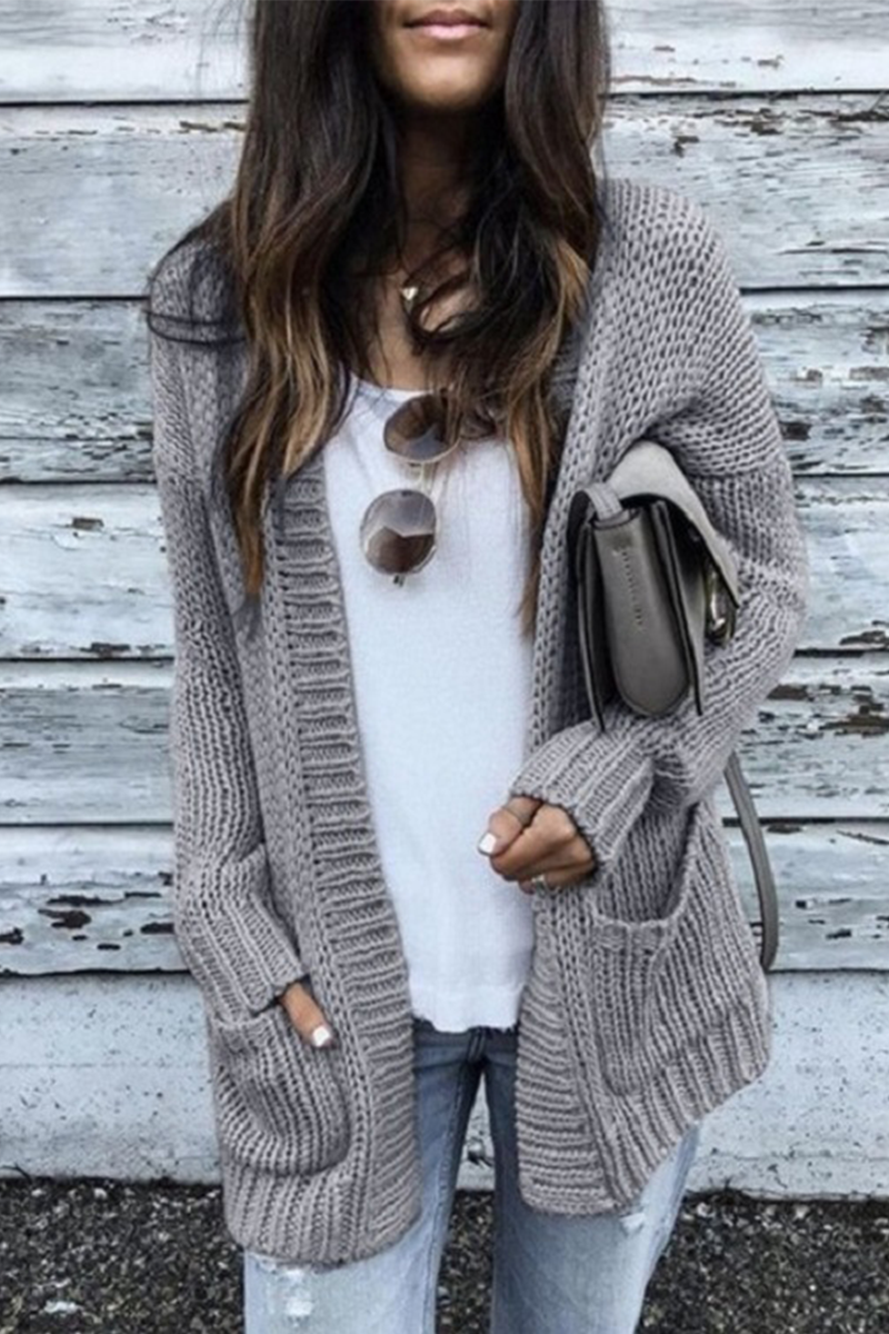 Patchwork Cardigan Collar Tops(5 Colors)