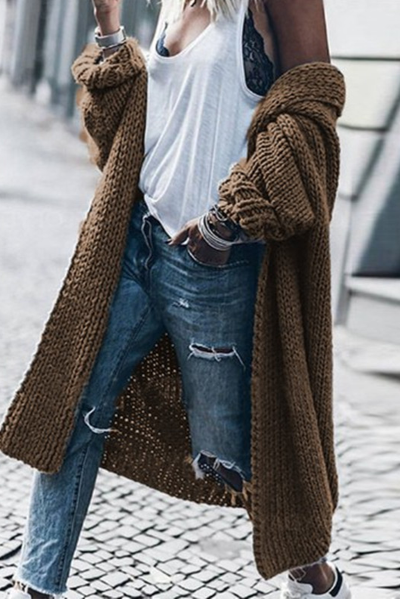 Retro Patchwork Cardigan(5 Colors)