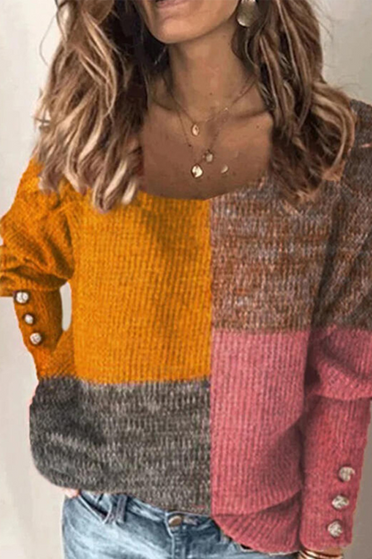 Buckle O Neck Sweaters(3 Colors)