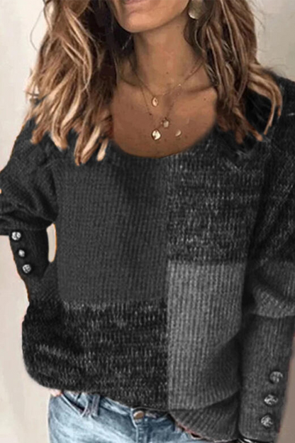 Buckle O Neck Sweaters(3 Colors)