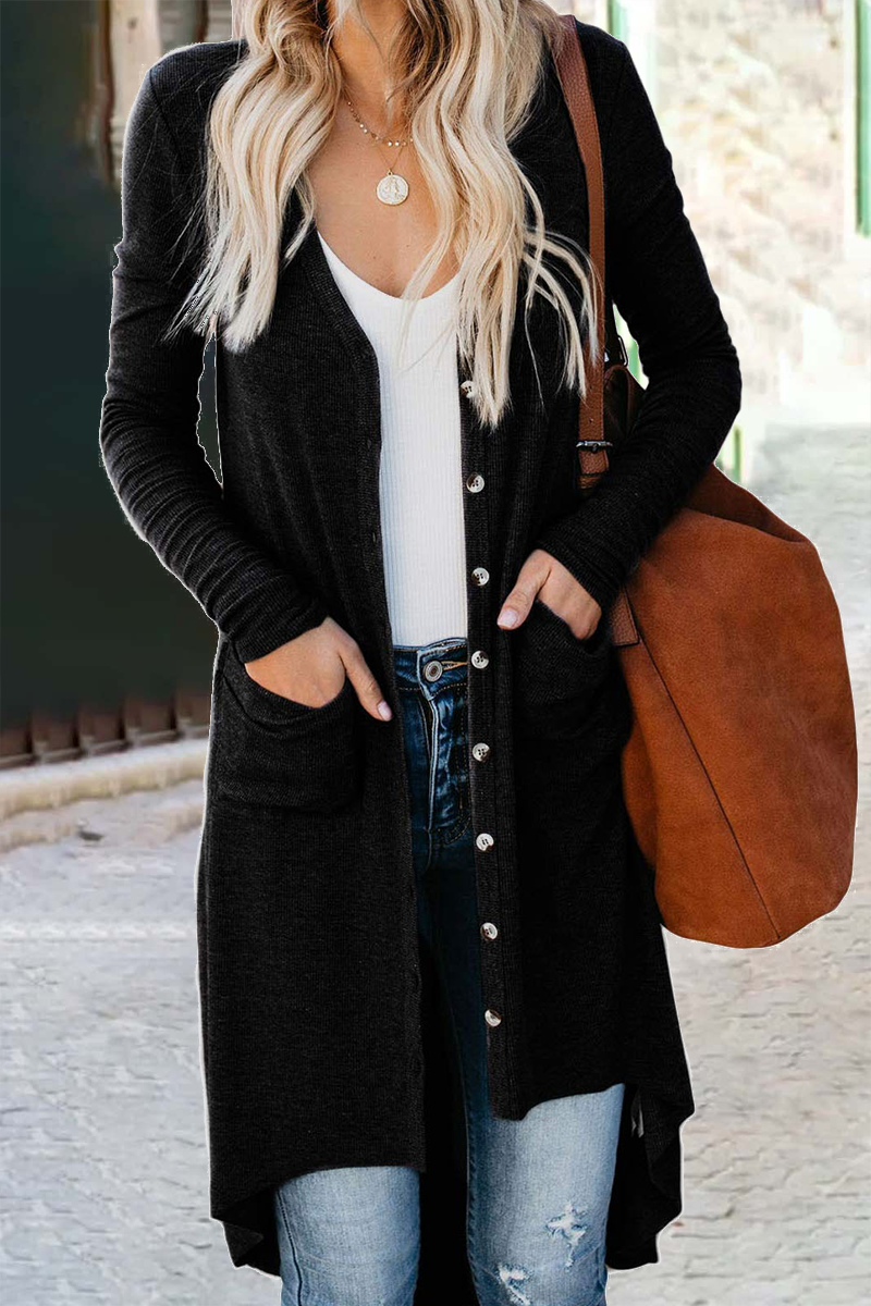 Patchwork Cardigan Collar Outerwear(8 Colors)