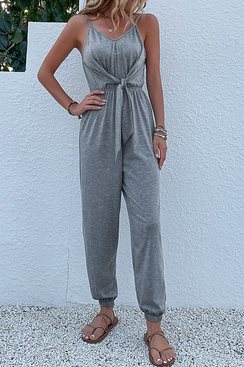 Patchwork Spaghetti Strap Harlan Jumpsuits