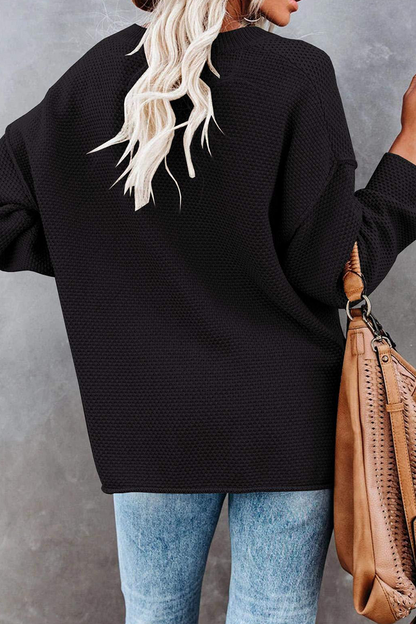 Buckle V Neck Sweaters(4 Colors)