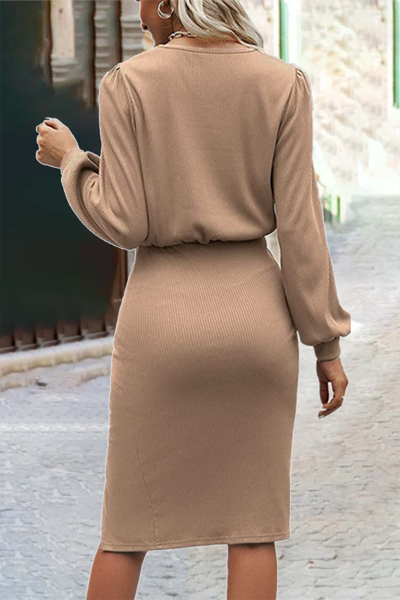 O Neck One Step Skirt Dresses(6 Colors)