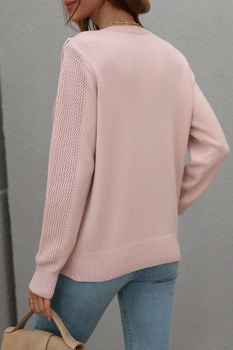 Tassel Patchwork O Neck Sweaters(5 Colors)