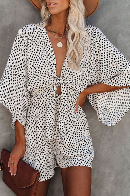 Striped Print Strap Design V Neck Loose Jumpsuits(6 Colors)