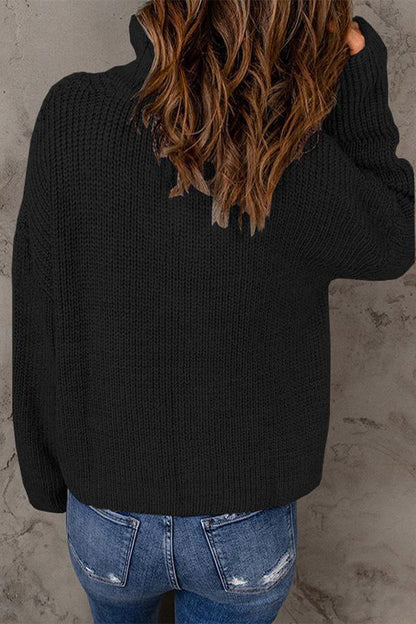 Zipper Zipper Collar Sweaters(8 Colors)