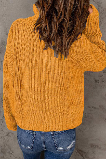 Zipper Zipper Collar Sweaters(8 Colors)