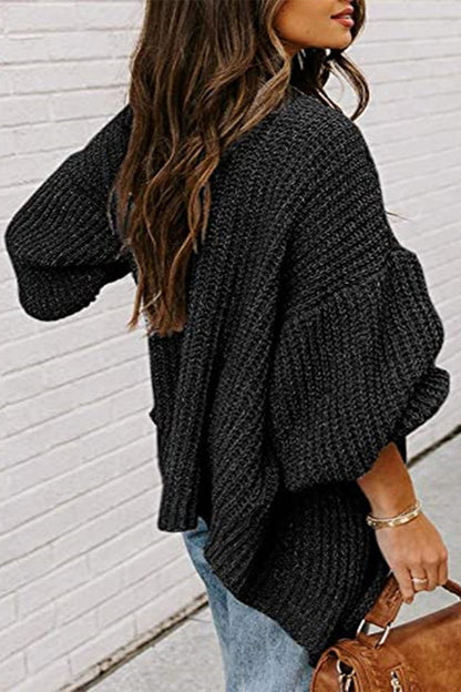 Color V Neck Sweater Cardigans(6 Colors)