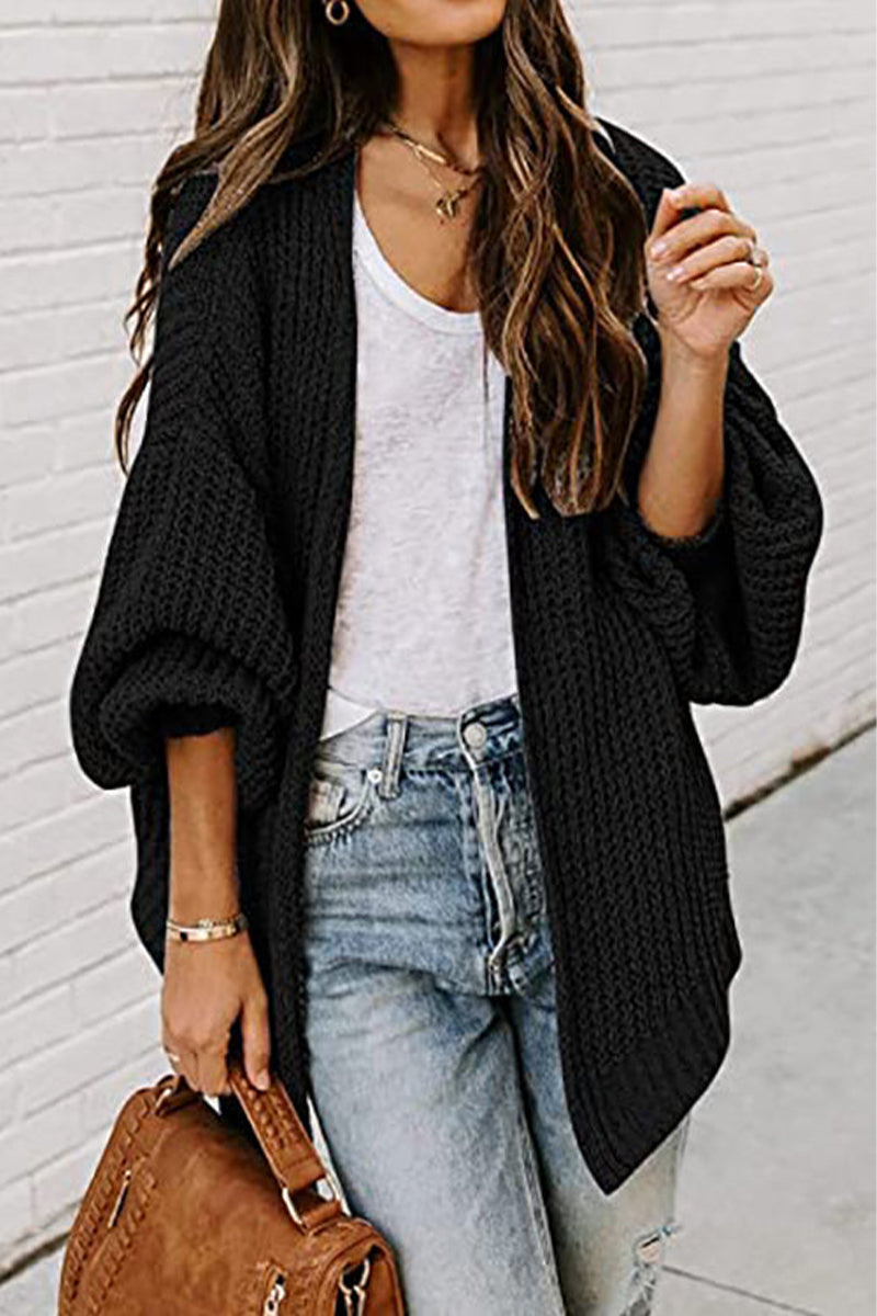 Color V Neck Sweater Cardigans(6 Colors)