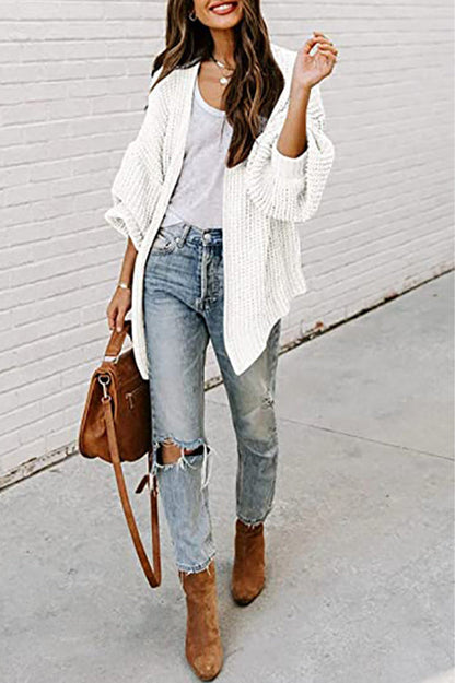 Color V Neck Sweater Cardigans(6 Colors)