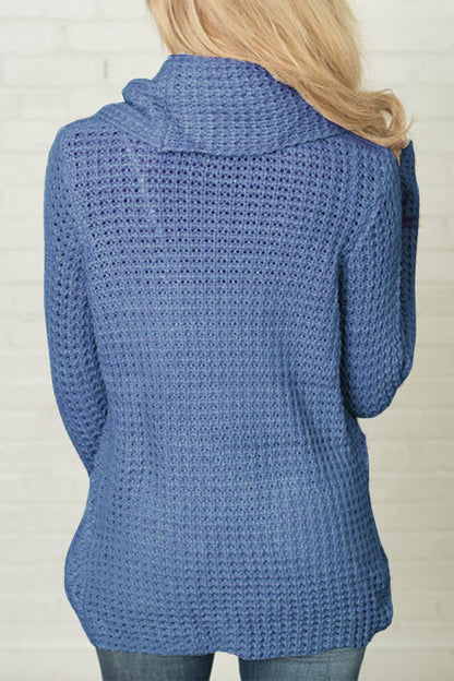 Patchwork Scarf Collar Sweaters(4 Colors)