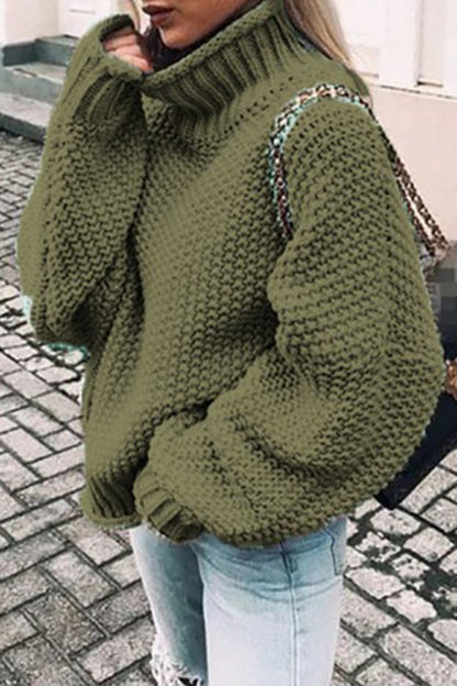 Patchwork Turtleneck Sweaters(14 Colors)