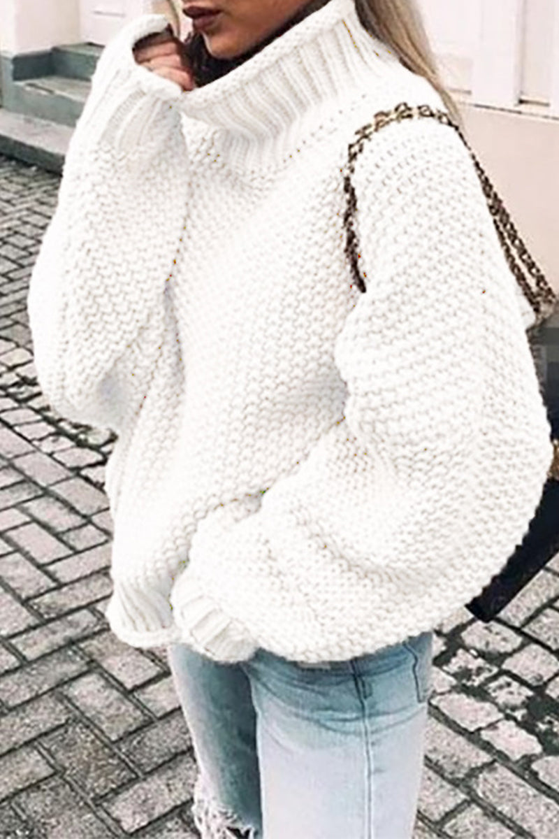 Patchwork Turtleneck Sweaters(14 Colors)
