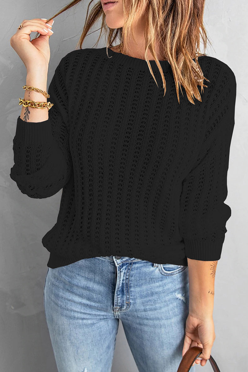 Patchwork O Neck Sweaters(8 Colors)