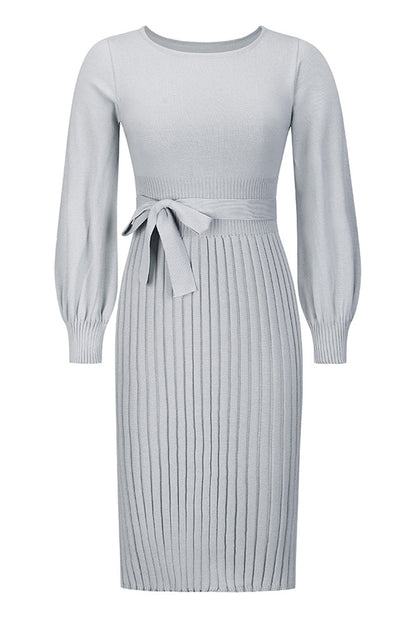 Bandage O Neck One Step Skirt Dresses(4 Colors)
