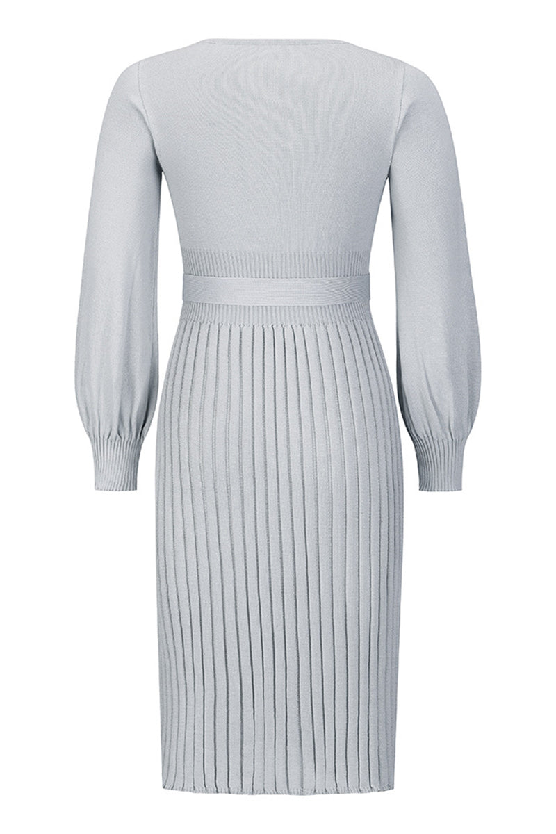 Bandage O Neck One Step Skirt Dresses(4 Colors)