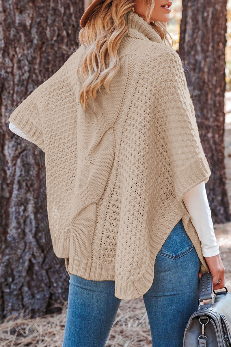 Patchwork Turtleneck Sweaters(3 Colors)