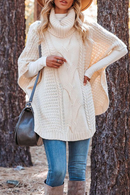 Patchwork Turtleneck Sweaters(3 Colors)