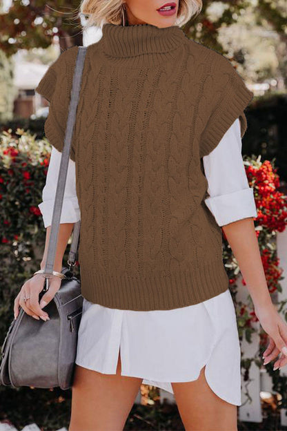 Patchwork Turtleneck Sweaters(4 Colors)