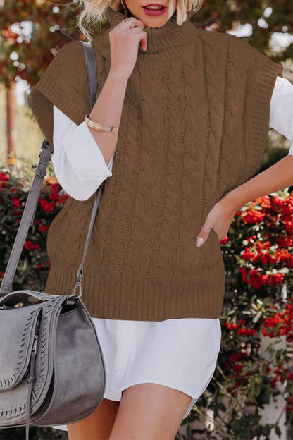Patchwork Turtleneck Sweaters(4 Colors)