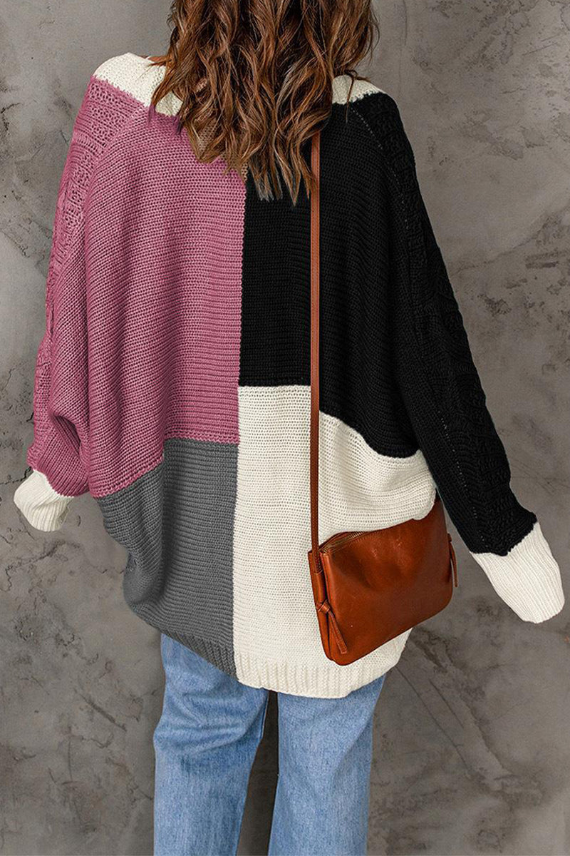 Color Block Contrast Cardigans(8 Colors)
