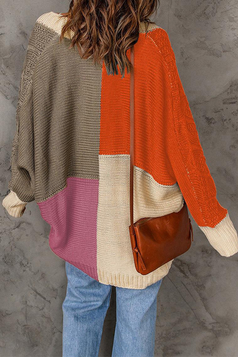 Color Block Contrast Cardigans(8 Colors)