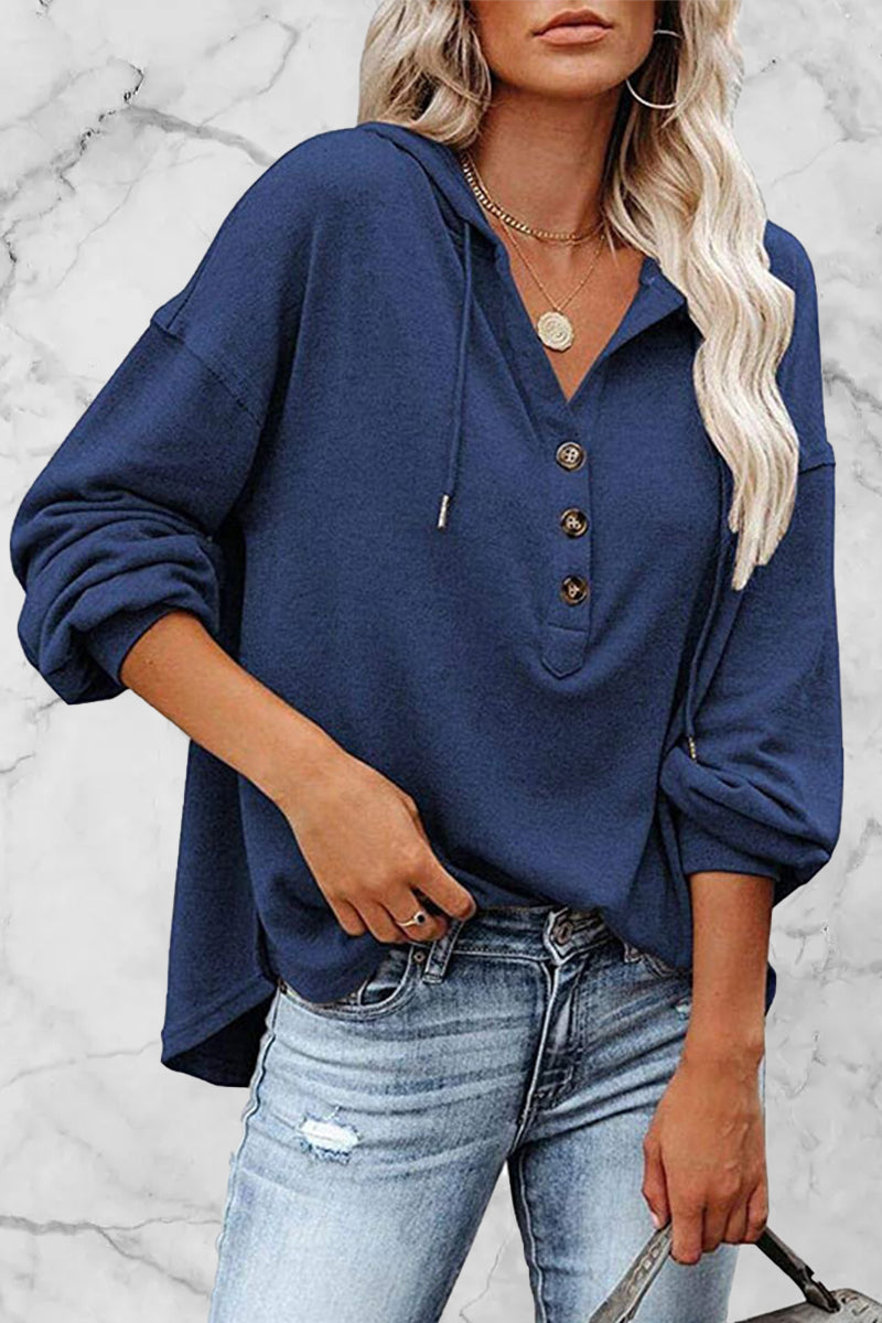 Frenulum V Neck Hoodies(8 Colors)