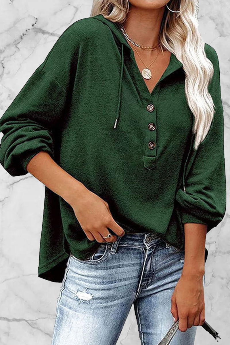 Frenulum V Neck Hoodies(8 Colors)